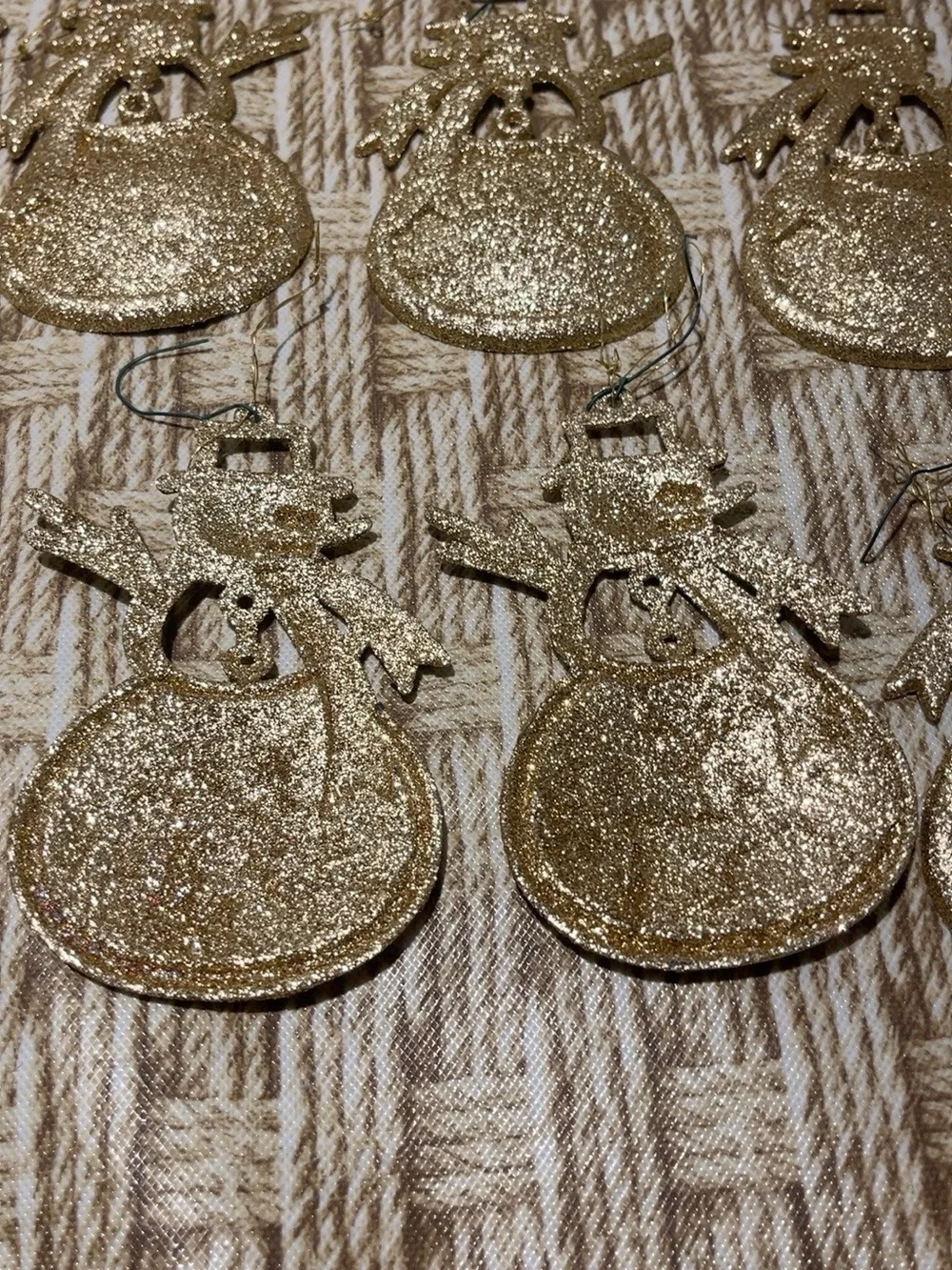 Glitter Gold Snowman Ornament Set - Home Accents